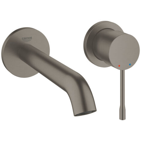 Grohe Mezclador monomando de lavabo con 2 orificios Talla M Essence - Grafito cepillado