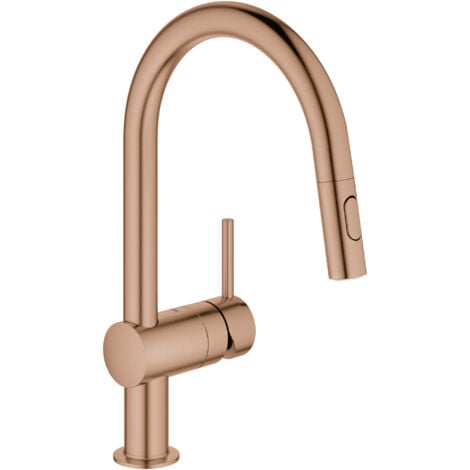 GROHE Minta Mezclador monomando de fregadero, caño en C, con