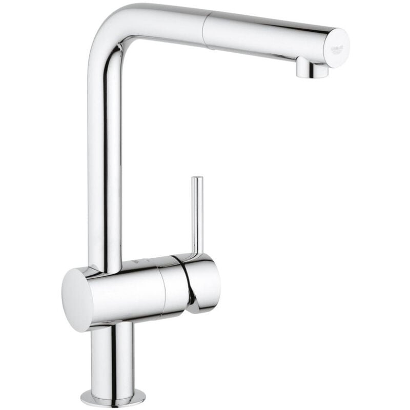 Minta Mitigeur de cuisine avec rotation 360° et douchette, Chrome (32168000) - Grohe