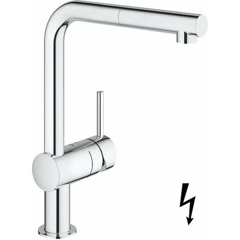 Grohe Minta - Mitigeur d’évier avec douchette extractible, chrome 31397000