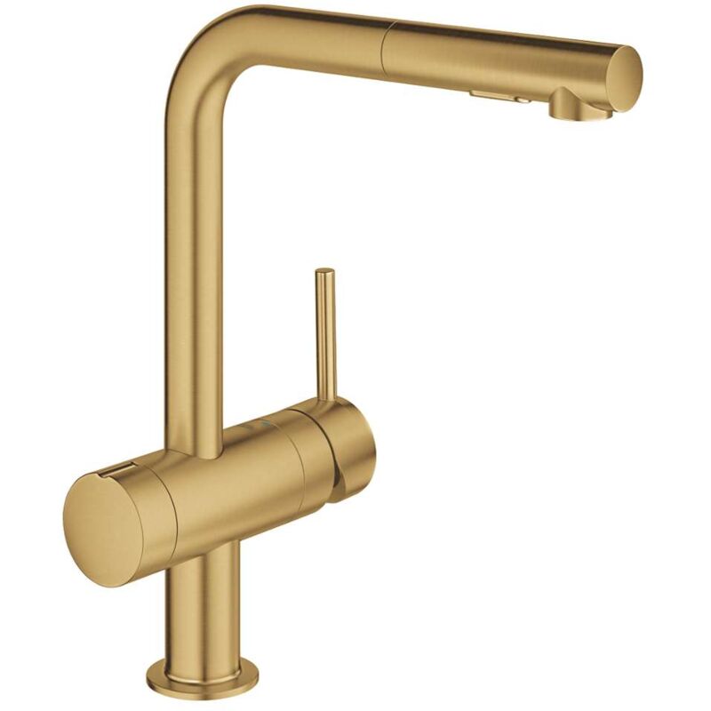 Minta - Spültischarmatur Mit Ausziehbarer Brause, Gebürstet Cool Sunrise 31558gn0 - Grohe
