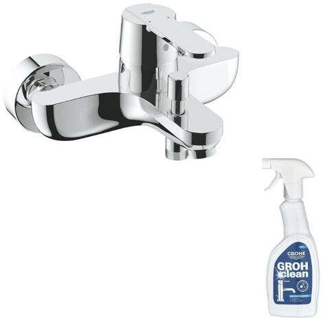 GROHE Mitigeur bain douche mural Get Quickfix + nettoyant Grohclean