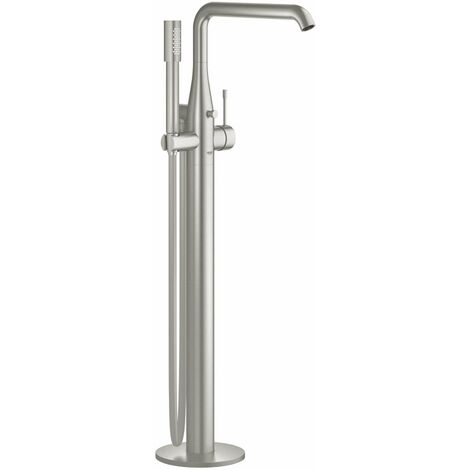 Grohe – Mitigeur de baignoire à monter au sol finition supersteel – Cartouche céramique SilkMove 35mm – Inverseur automatique – 23491DC1