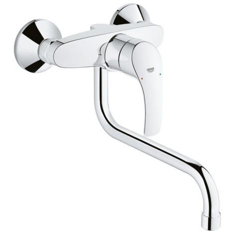 Grohe – Mitigeur de cuisine monocommande 35mm – Finition chromée – Bec orientable 360° – Saillie 277mm – Limiteur de débit ajustable