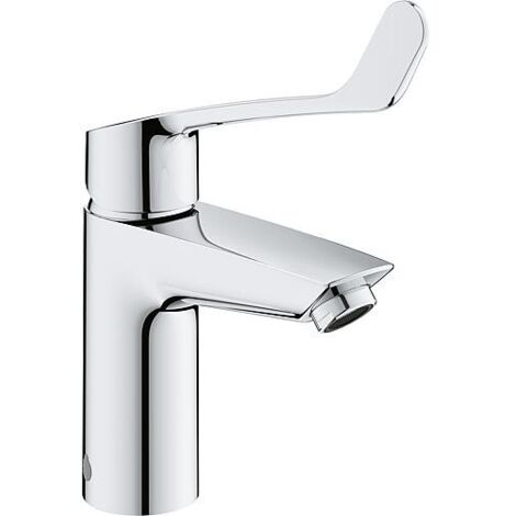 GROHE Mitigeur de lavabo électronique Eurosmart 239843 taille S protection anti-ébouillantement levier long chrome, 23984003