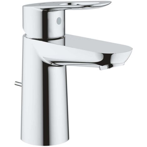 Grohe – Mitigeur de lavabo monocommande avec tirette – Finition chrome – Limiteur de débit intégré – Hauteur 180 mm – Longueur bec 91 mm