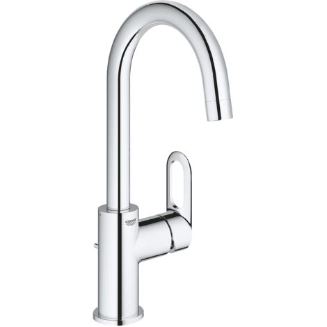 Grohe – Mitigeur de lavabo monocommande avec vidage et bec pivotant – Finition chrome – Hauteur 311mm – Débit 5,7 l/min – 23763000