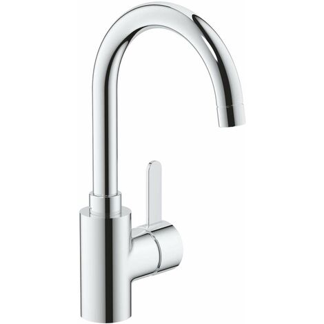 Grohe – Mitigeur de lavabo monocommande chrome avec vidage push-open – Hauteur 300 mm, bec pivotant – Système QuickFix – 23933001