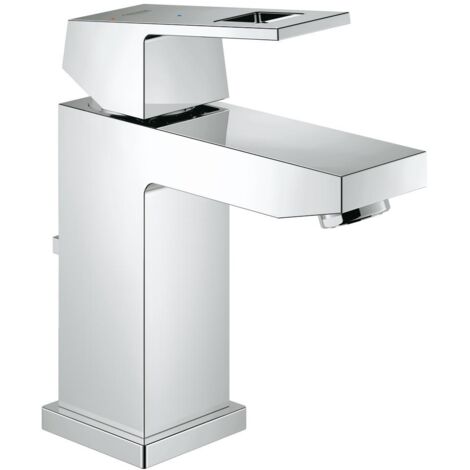 GROHE Mitigeur lavabo Eurocube 2339000E - Bec bas - Limiteur de temperature - Economie deau - Chrome - Taille S