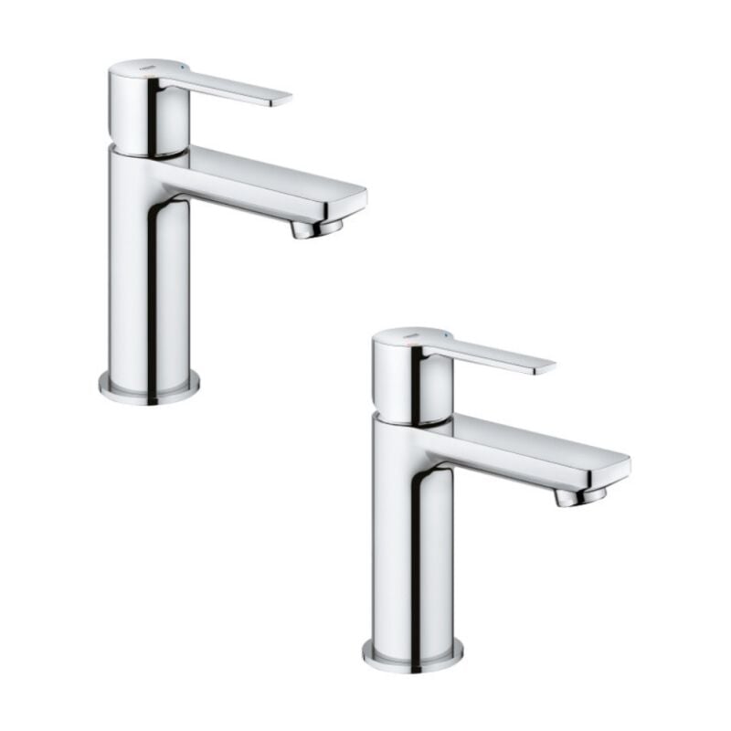 Grohe - Lot de 2 mitigeurs lavabo Lineare xs sans tirette