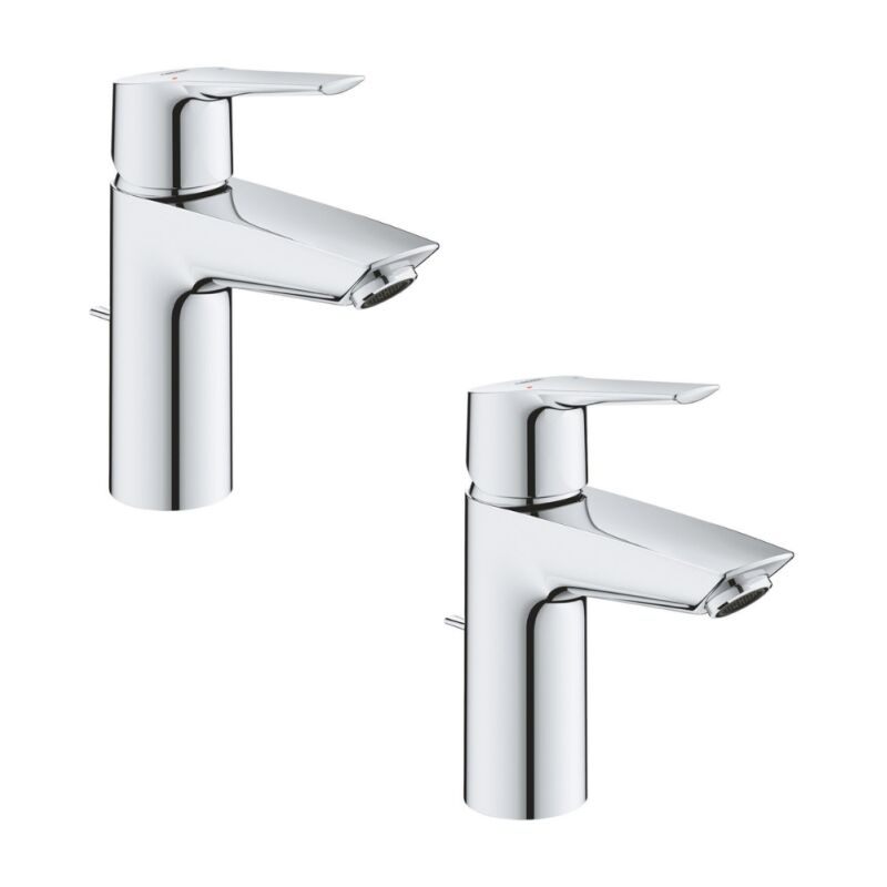 Grohe - Lot de 2 mitigeurs lavabo Start 2021 taille s avec vidage chrome