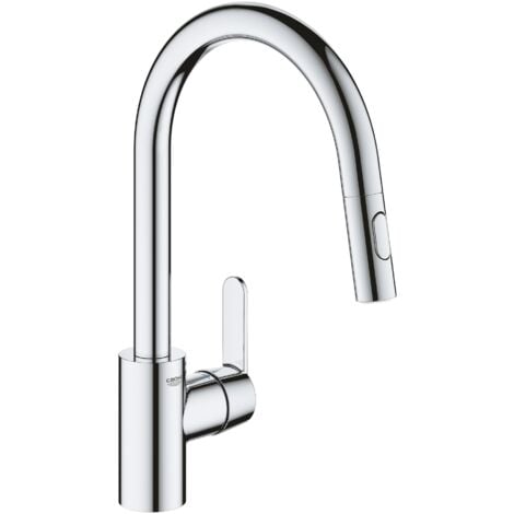 Grohe Get - Mitigeur d'évier avec douchette extractible, chrome 31484001