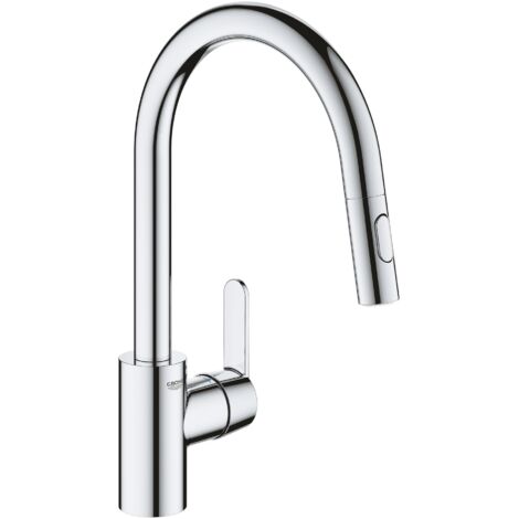 Grohe Get - Mitigeur d'évier avec douchette extractible, chrome 31484001