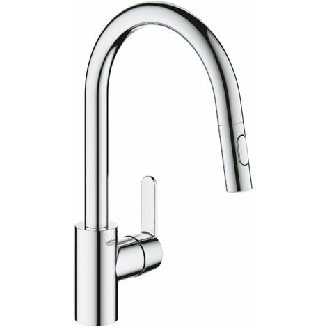 Grohe Get - Mitigeur d'évier avec douchette extractible, chrome 31484001