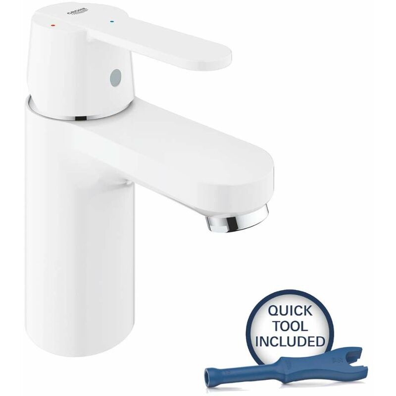 Grohe Get - Mitigeur de lavabo avec vidage Push-Open, blanc lunaire 23586LS0
