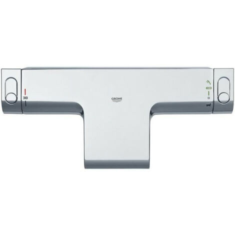 Grohe – Mitigeur mural thermostatique bain/douche – Bec cascade XL – Finition chromée – Limiteur de température – Économie d'eau