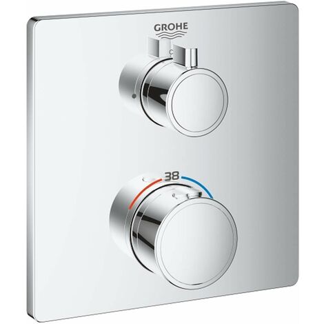 Grohe – Mitigeur thermostatique de douche – Finition chrome StarLight – Débit 27 l/min – Technologie TurboStat pour température constante