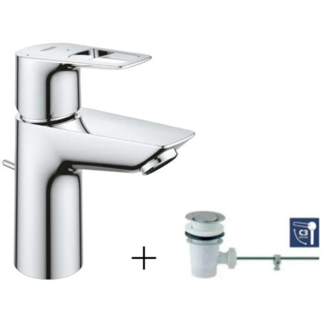 GROHE "NEUES BAULOOP" Waschtischmischer, Größe M mit Ablaufgarnitur