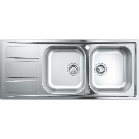 GROHE Nouveau K400 Evier acier inoxydable avec égouttoir (31587SD0)