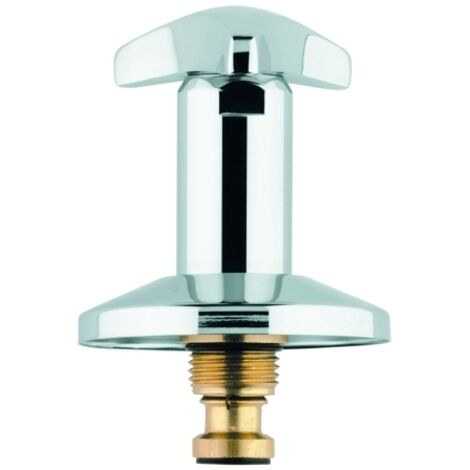 Grohe Oberteil, DN 15, für UP-Ventile DN 15, Trecorn-Griff, Schubrosette, Markierung Blau, Chrom
