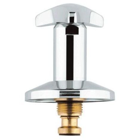 Grohe Oberteil, DN 15, für UP-Ventile DN 15, Trecorn-Griff, Schubrosette, Markierung Rot, Chrom