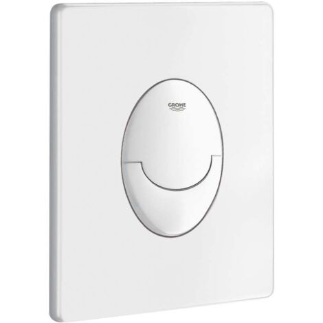 Grohe – Plaque de commande WC Blanc alpin 156x197mm – ABS – Double touche interrompable – Technologie EcoJoy – 38964SH0