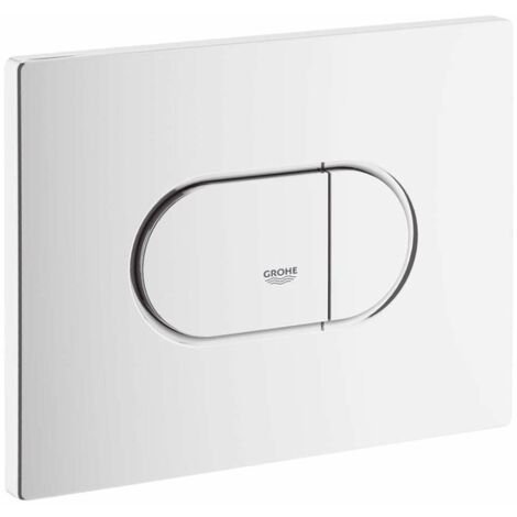 Grohe – Plaque de commande WC blanc alpin – Finition ABS – Dimensions 156x197mm – Technologie EcoJoy pour économie d'eau - 38858SH0
