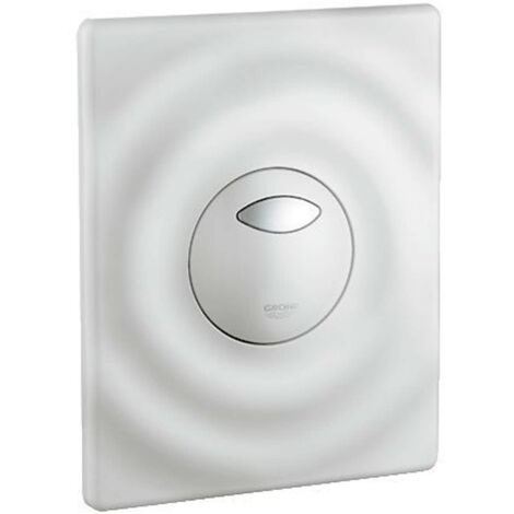 Grohe – Plaque de commande WC blanc alpin – Finition chrome brillante – Compatible vannes pneumatiques 2 sorties – Technologie EcoJoy - 42302SH0