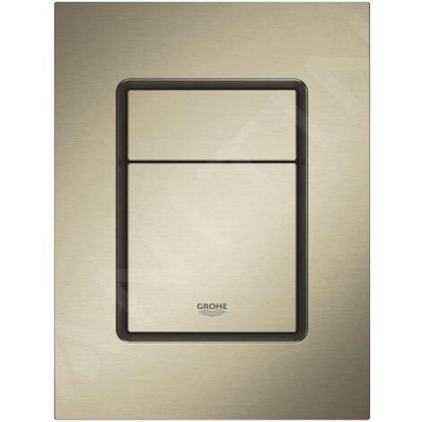 Grohe – Plaque de déclenchement WC nickel brossé – Finition métal – Dimensions 130 x 172 mm – Technologie EcoJoy pour économie d'eau - 37535EN0