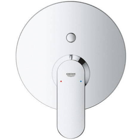 Grohe – Plaque habillage pour mitigeur bain douche encastré 24045000 – Finition chromée – Cartouche céramique 46 mm – Débit 27 l/min