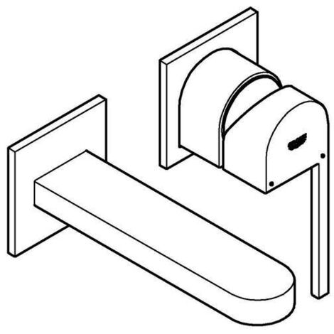 GROHE Plus 2-Loch-Waschtischbatterie, Ausladung 146mm,