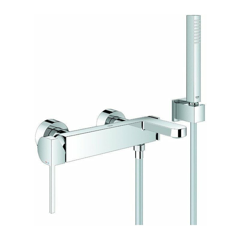 

Mezclador monomando de bañera Plus 33547 de pared con kit de ducha cromado