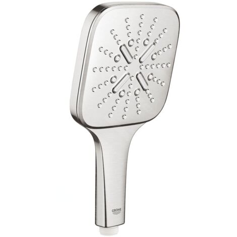 Grohe – Pommeau de douche 130mm – 3 jets Rain, Jet, Massage – Acier inoxydable – Débit 9,5 l/min – Technologie EcoJoy - 26582DC0
