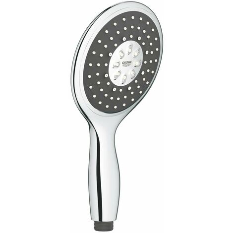 Grohe – Pommeau de douche 130mm – 4 jets Rain, Bokoma Spray, Jet – Débit 9,5 l/min – Finition chrome – Compatible chauffe-eau instantanés
