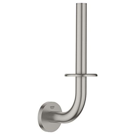 GROHE Porta rotolo di riserva Essentials 403851 montaggio a parete metallo supersteel, 40385DC1
