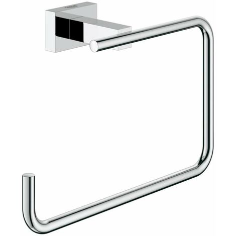GROHE Porta Salviette ad Anello Essentials Cube, Grigio (Cromo) 40510001