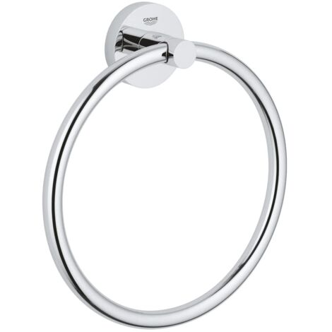Grohe Porta Salviette ad Anello Essentials New, Argento 40365001