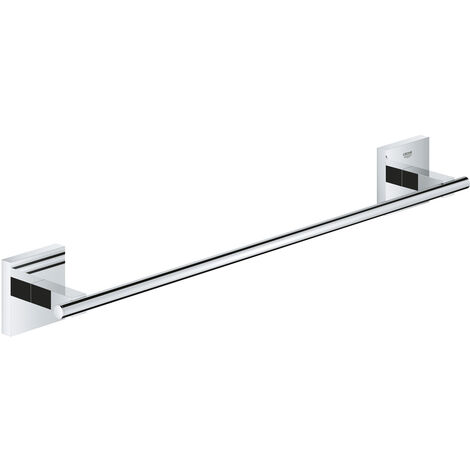 Grohe – Porte-serviettes en métal chromé 45 cm – Installation murale par vissage ou collage – 10 kg max – 40987000