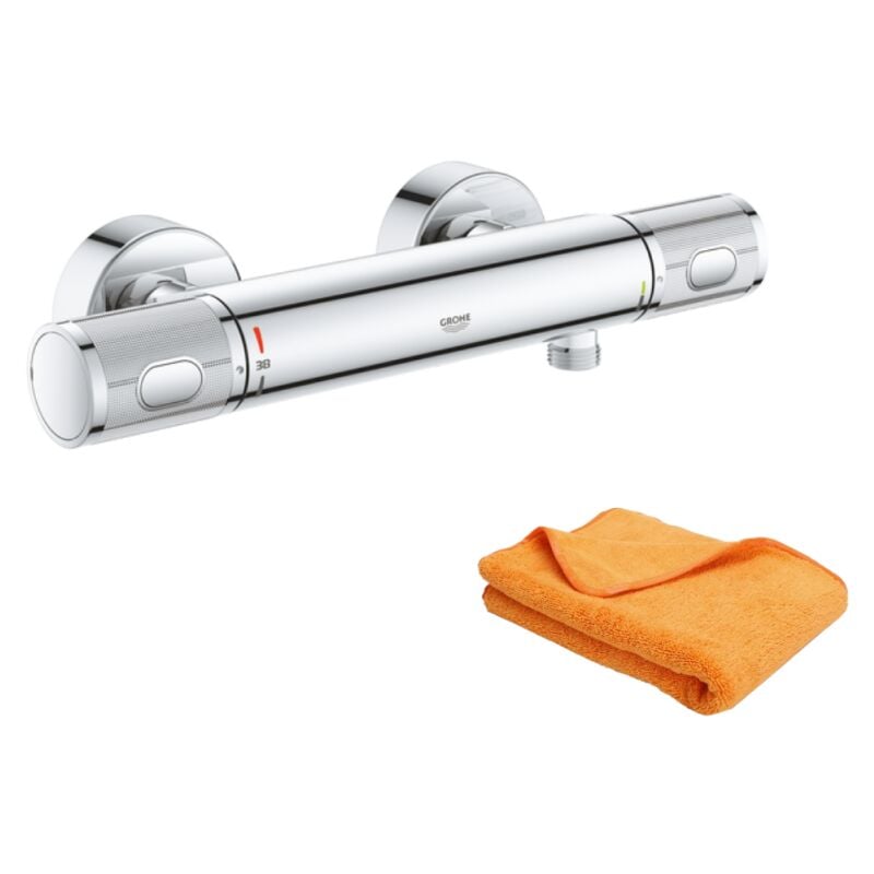 Mitigeur douche thermostatique Grohe Quickfix Precision Feel + microfibre