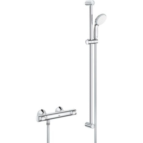 Grohe Precision Flow colonne de douche thermostatique 1/2' + douchette à main, chrome (G34805000)