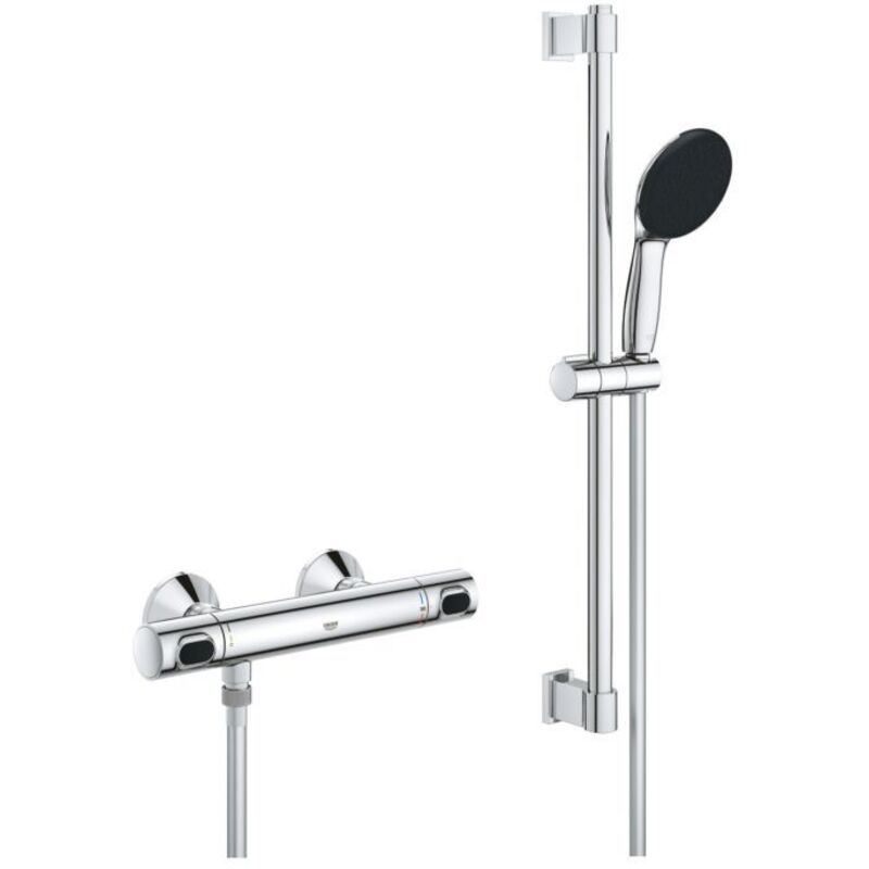 Grohe - Precision Flow Mitigeur Thermostatique ensemble de douche avec barre 60cm 34800001