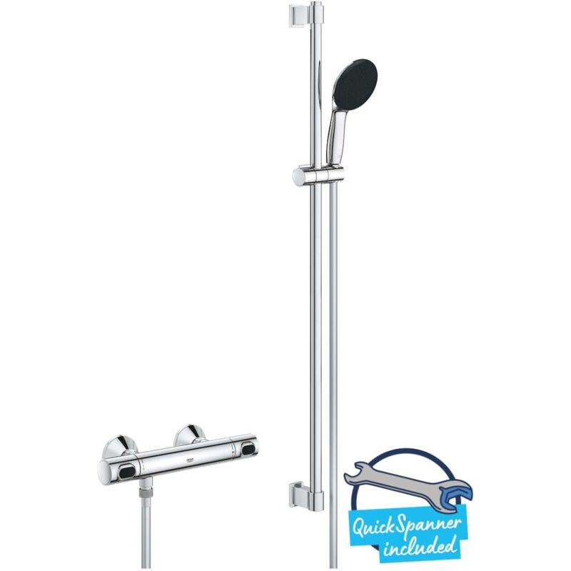 Precision Flow - Set de douche avec mitigeur thermostatique, chrome 34805001 - Grohe