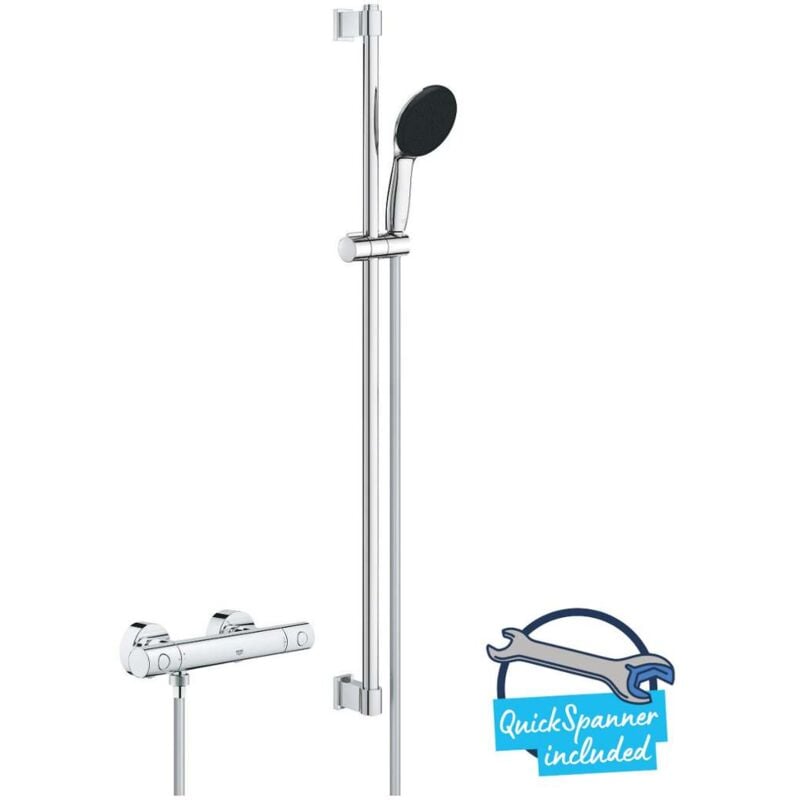 Precision Get - Set de douche avec mitigeur thermostatique, chrome 34857000 - Grohe