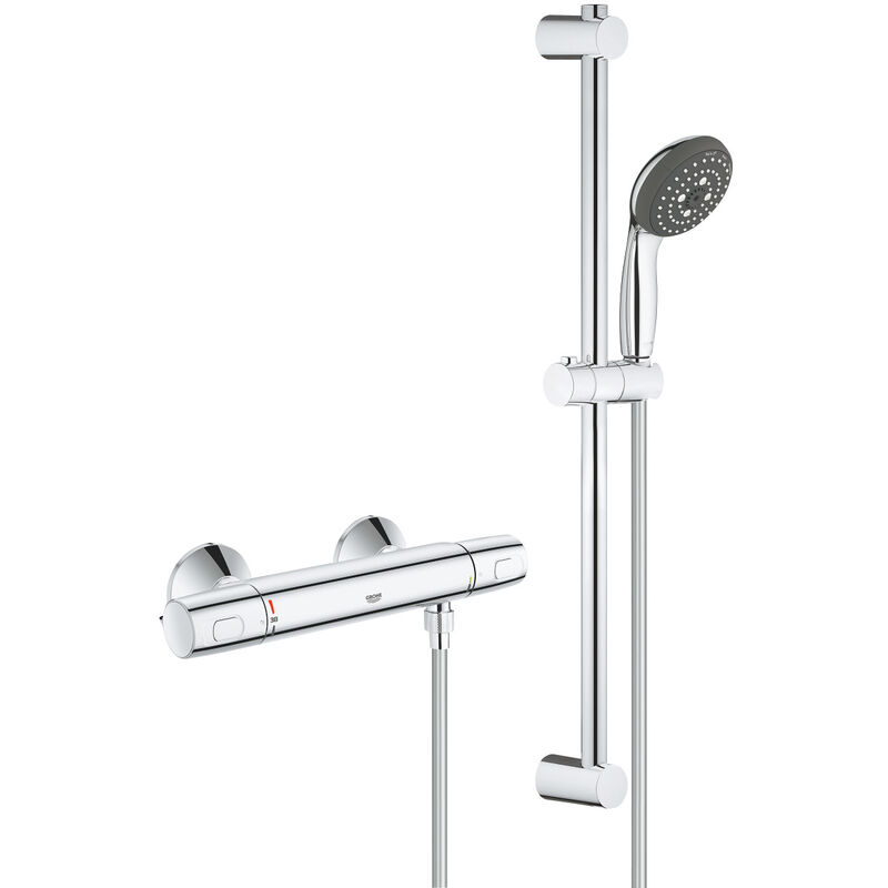 Mitigeur Thermostatique De Baignoire Chrome Brillant Grohe Precision Trend V2 Leroy Merlin