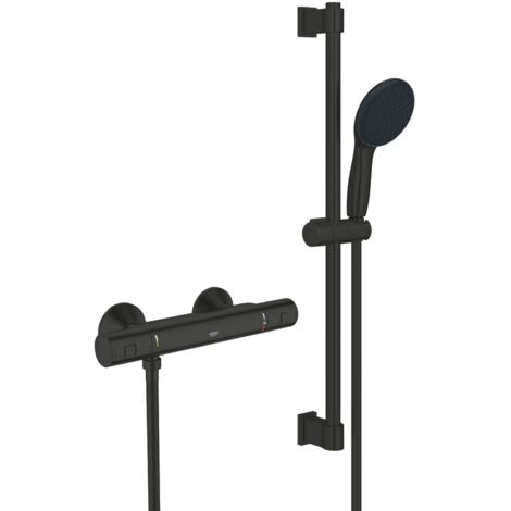 Grohe QuickFix Precision Start - Set doccia termostatico, nero opaco 345972431
