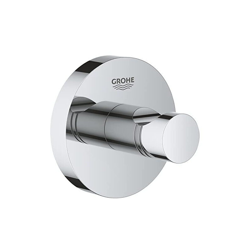 Grohe - start 41173000 quickfix crochet pour peignoir en métal avec vis et chevilles, colle rapide extra facile à monter, 45 mm, c