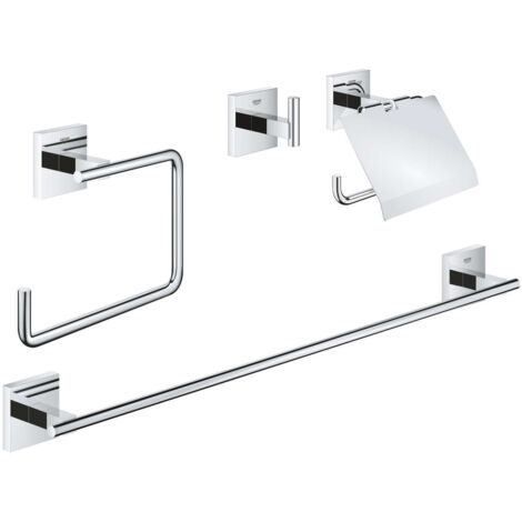 Grohe QuickFix Start Cube - Bad-Accessoires-Set 4 in 1, verchromt 41115000