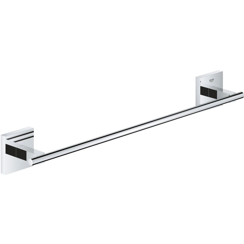 Grohe - QuickFix - Start Cube - Barre porte-serviettes 450 mm - Finition Chromée 40987000 (à visser ou à coller)