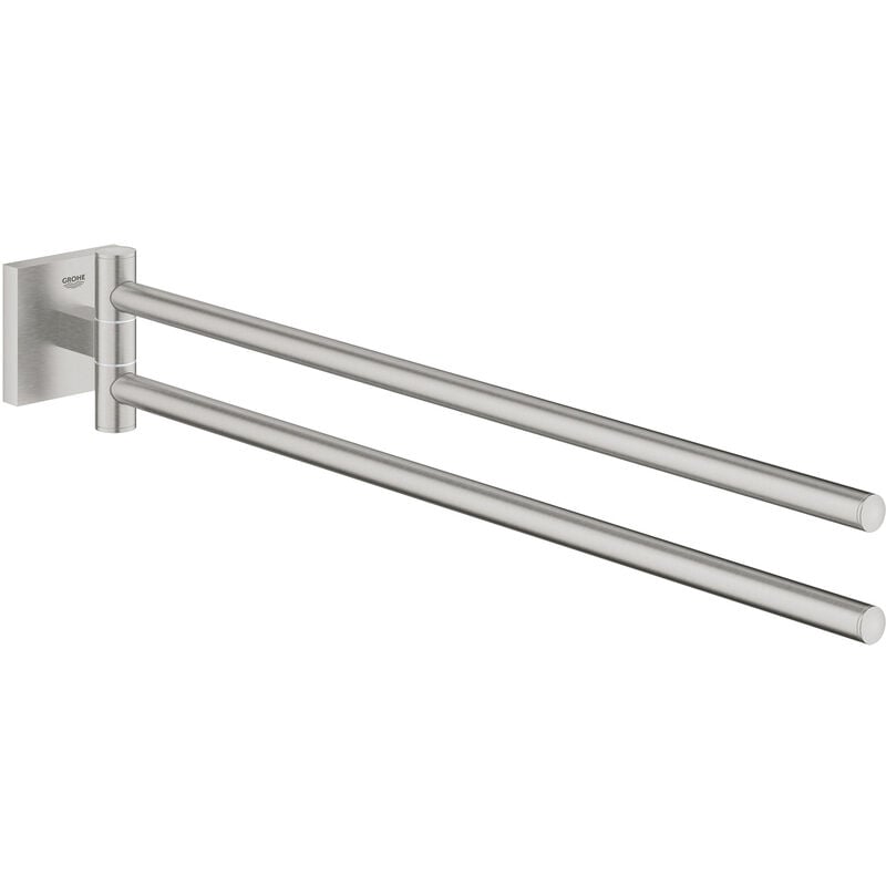 Grohe - QuickFix - Start Cube - Barre porte-serviettes 438 mm - Finition Supersteel 40976DC0