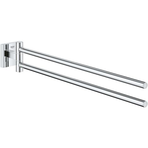 Grohe QuickFix Start Cube - Doppel-Handtuchhalter, Länge 44 cm, verchromt 40976000